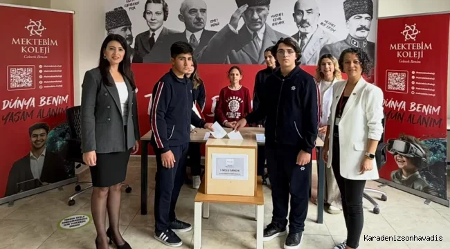 Okulda seçim heyecanı; öğrenciler sandık başına gitti