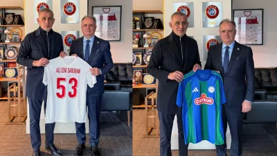 Rizespor Başkanı Saruhan'dan TFF Başkanı Hacıosmanoğlu'na ziyaret